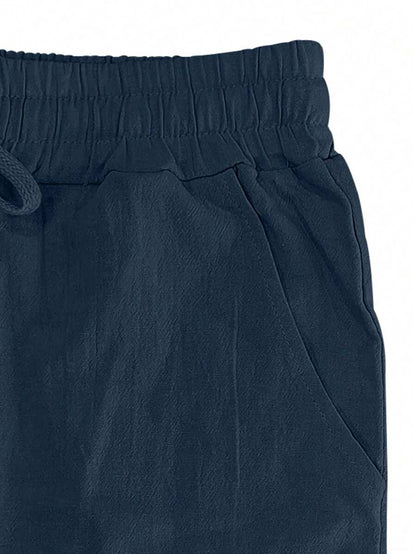 | PANTALON LÉGER EN LIN AVEC CORDON