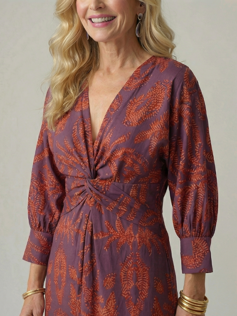 | Robe Midi Wrap Naturelle Lune