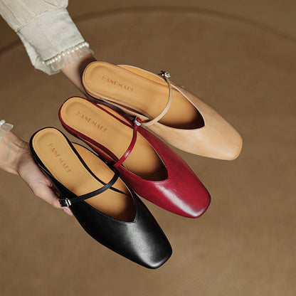 Carol | Mules Mary Jane de Punta Cuadrada