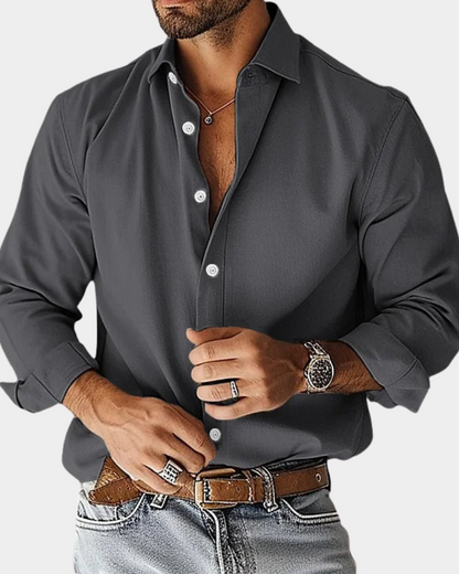 | CHEMISE BOUTONNÉE ÉTIREMENT COUPE SLIM POUR HOMME