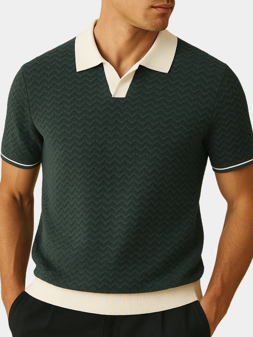 | POLO SHIRT EN TISSU RICCIO DE