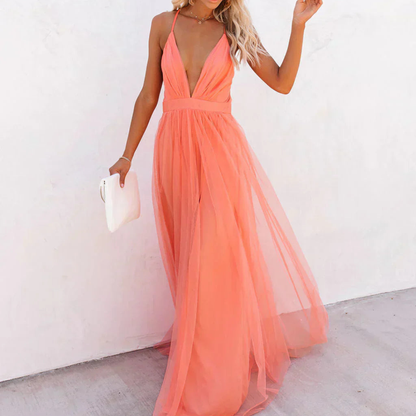 | Robe Maxi Lumière Corail