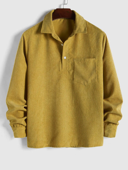 | CHEMISE MANCHES LONGUES DEMI-BOUTONS POUR HOMME