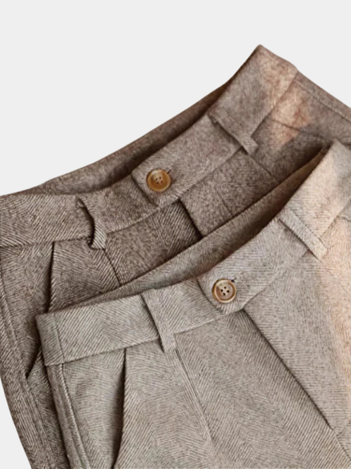 | PANTALONS ÉLÉGANTS EN PURE LAINE SUR MESURE
