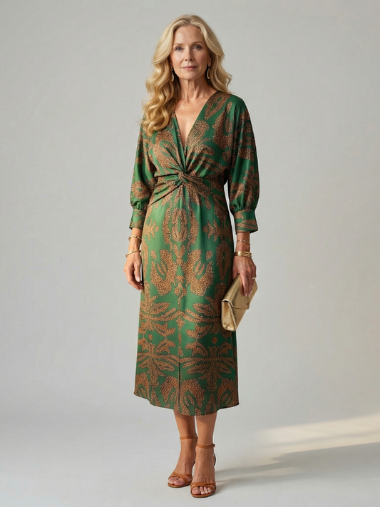| Robe Midi Wrap Naturelle Lune