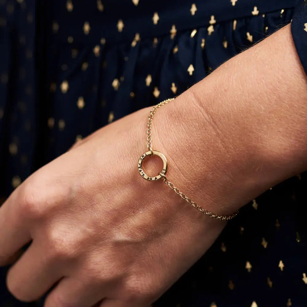 Pulsera de Nombre con Aros Personalizada