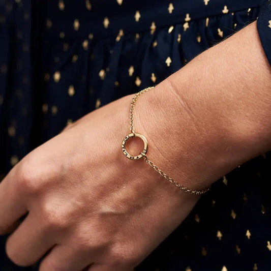 Pulsera de Nombre con Aros Personalizada