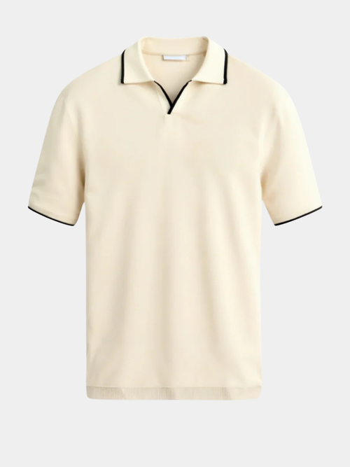| POLO SUR MESURE EN PIQUÉ AVEC DÉTAILS CONTRASTANTS