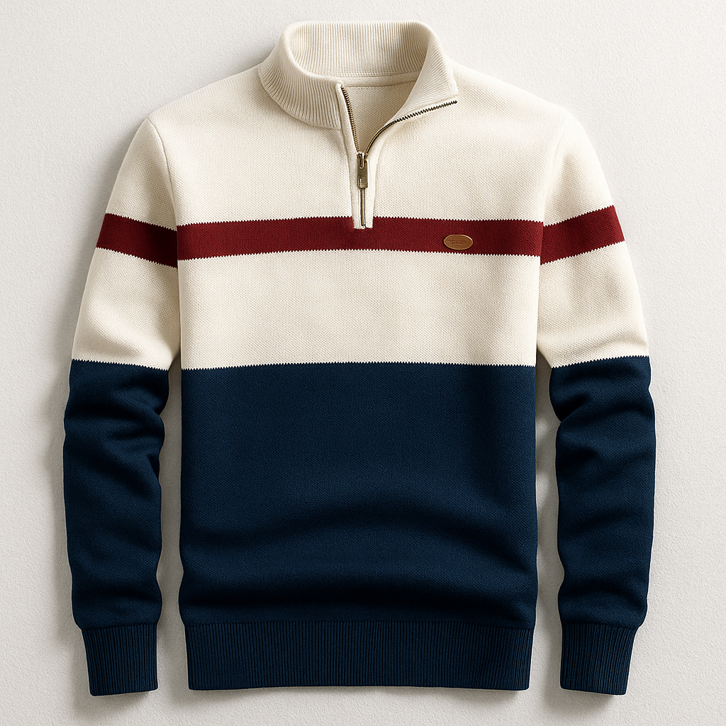 | PULL HOMME AVEC ZIP AU COL