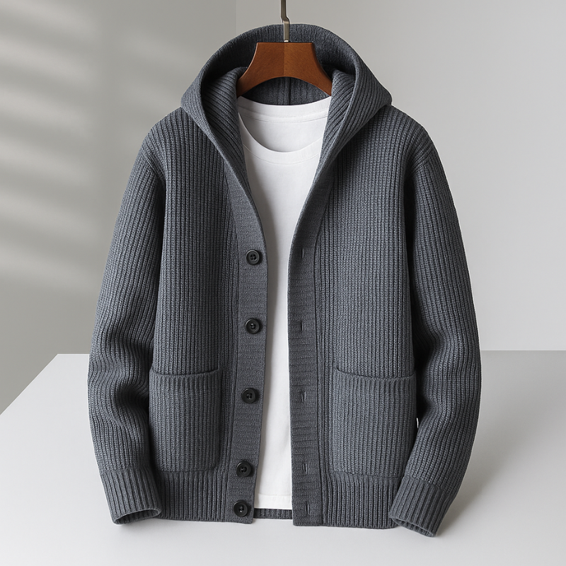 | CARDIGAN À CAPUCHE POUR HOMME