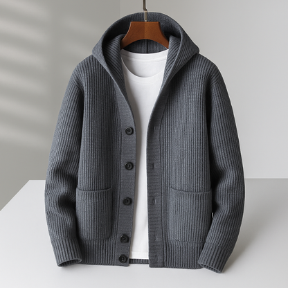 | CARDIGAN À CAPUCHE POUR HOMME