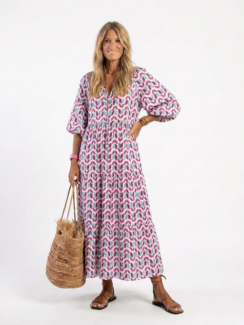 | Robe midi a mangas longues Mireya