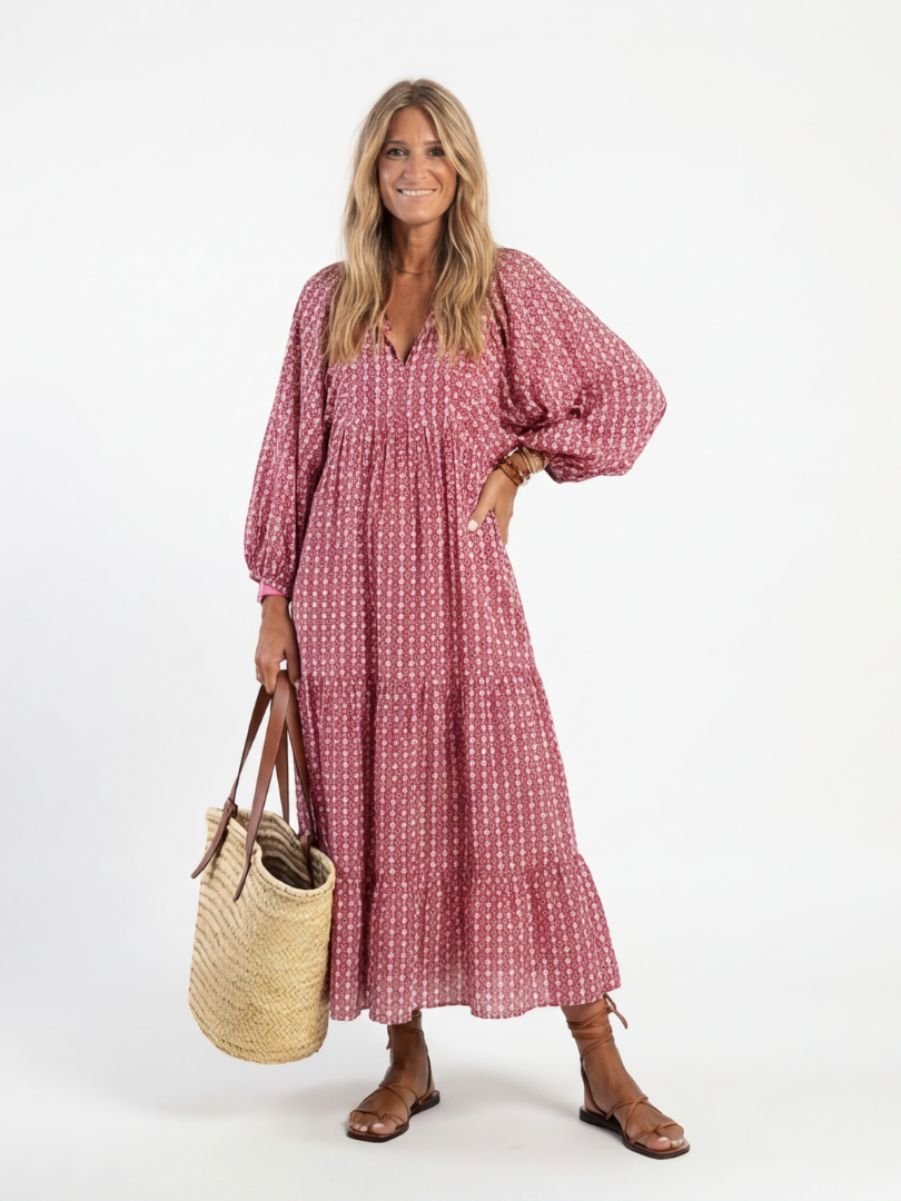 | Robe Midi a Imprimé Géométrique Arlyte