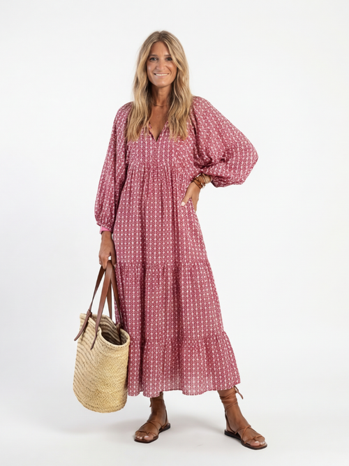 | Robe Midi a Imprimé Géométrique Arlyte