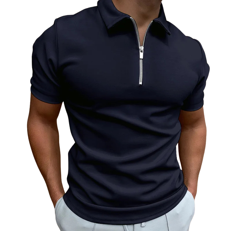 | POLO MODERNE AVEC ZIP MI-HAUT