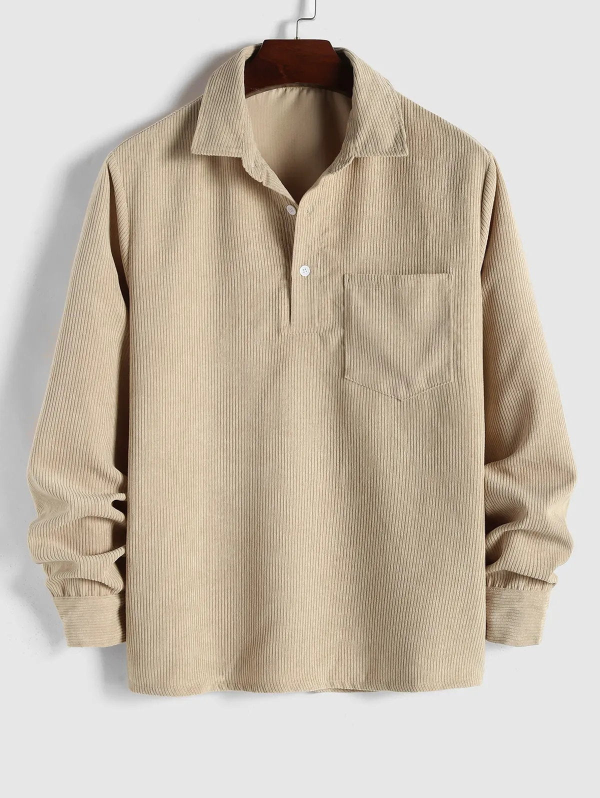 | CHEMISE MANCHES LONGUES DEMI-BOUTONS POUR HOMME