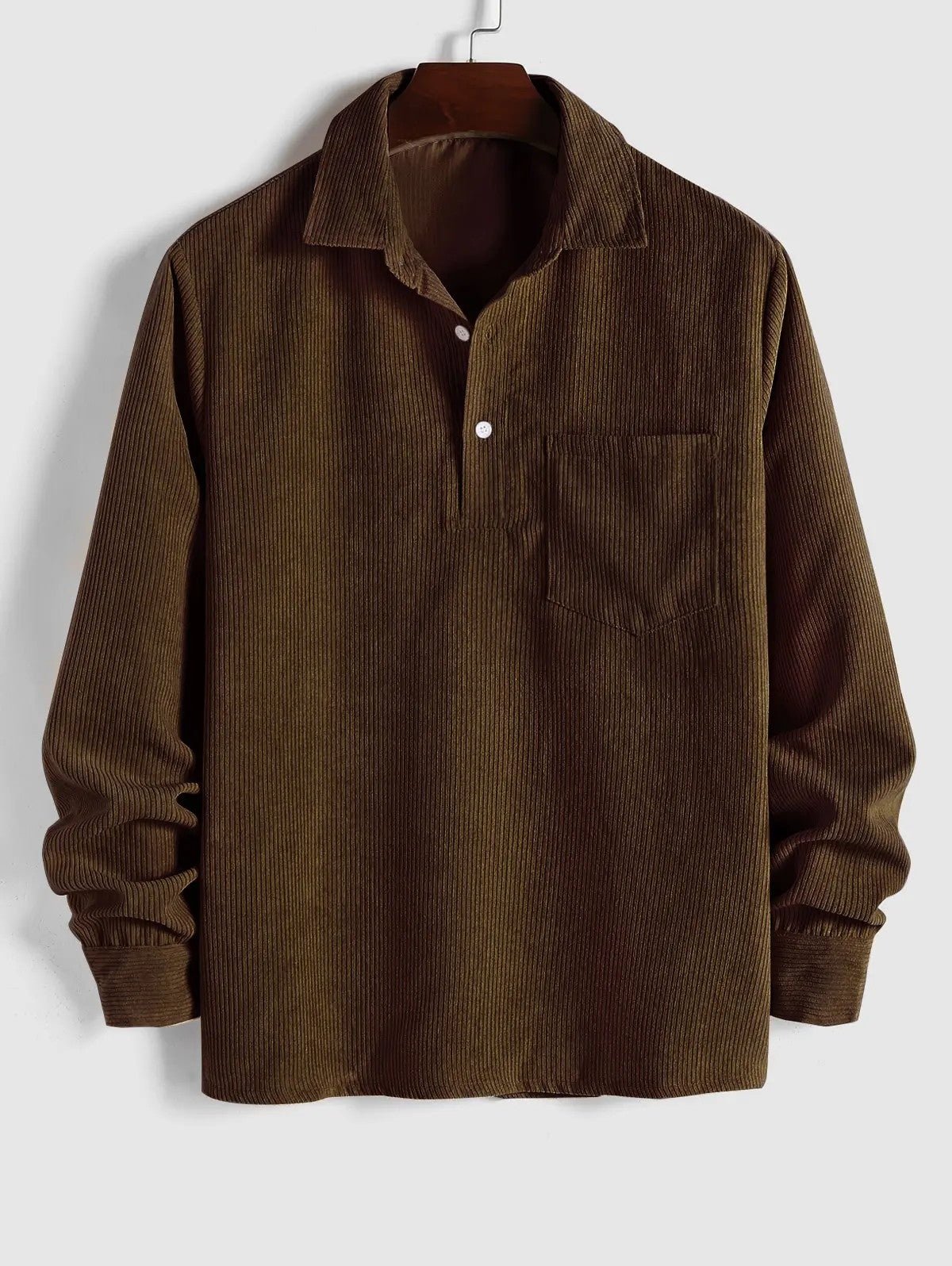 | CHEMISE MANCHES LONGUES DEMI-BOUTONS POUR HOMME