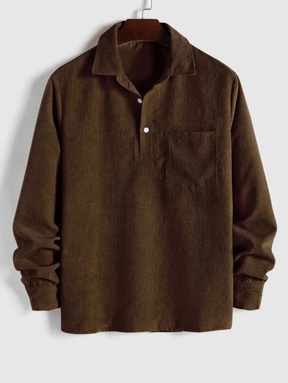 | CHEMISE MANCHES LONGUES DEMI-BOUTONS POUR HOMME