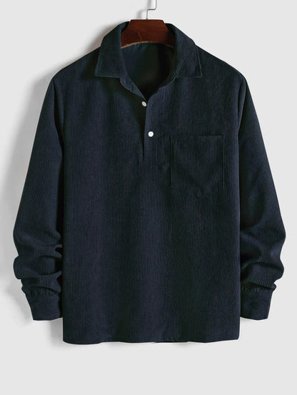 | CHEMISE MANCHES LONGUES DEMI-BOUTONS POUR HOMME