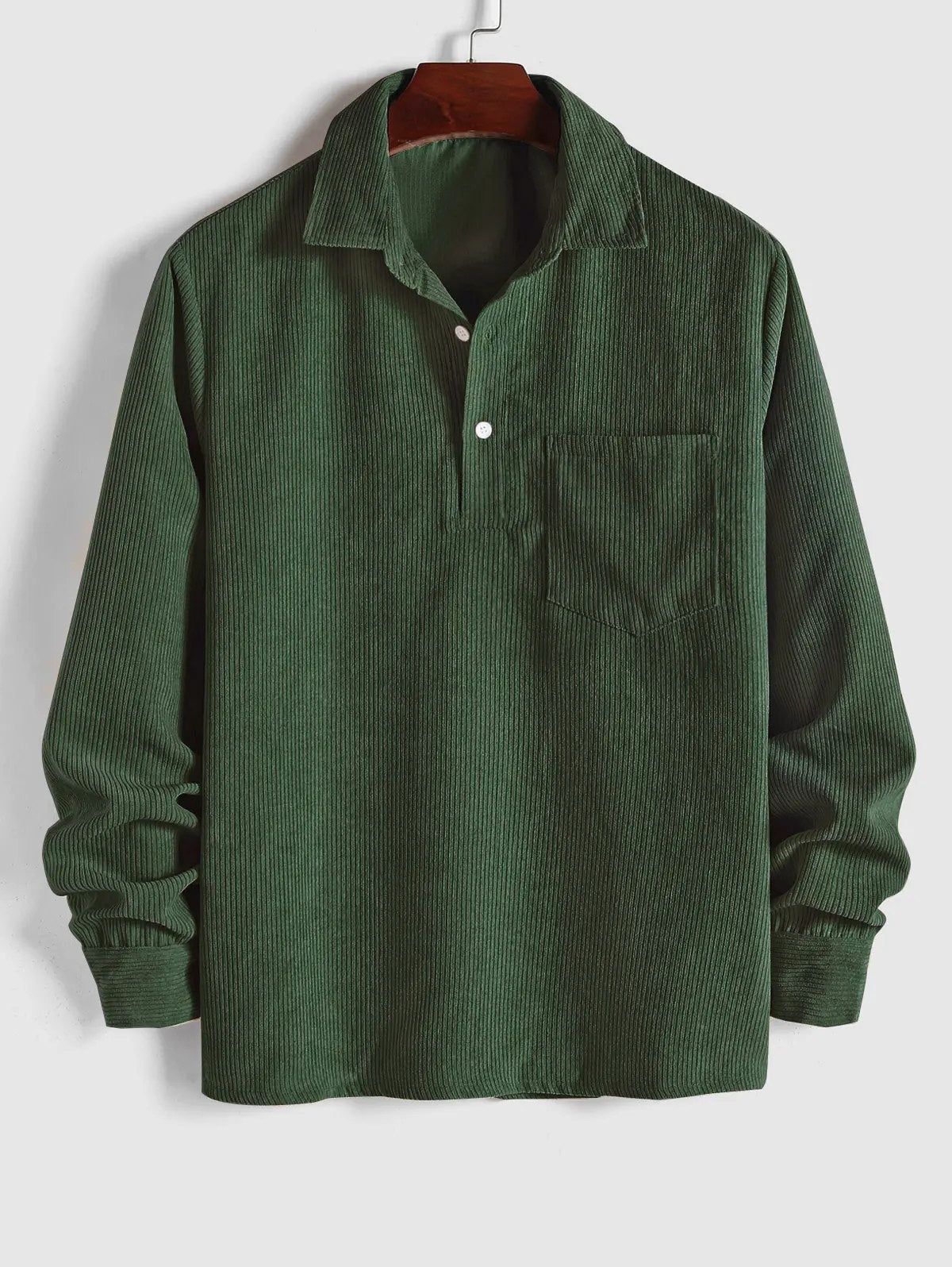 | CHEMISE MANCHES LONGUES DEMI-BOUTONS POUR HOMME