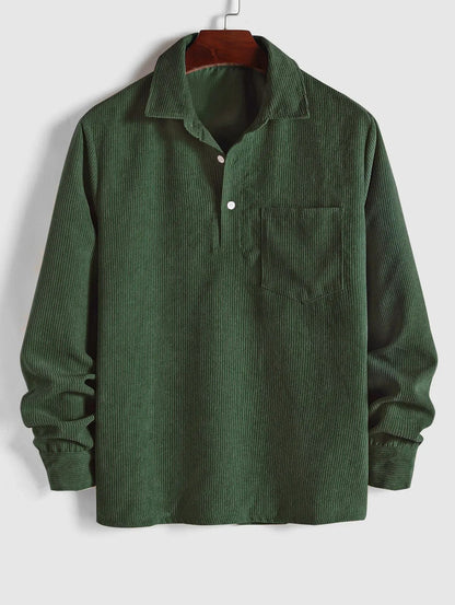 | CHEMISE MANCHES LONGUES DEMI-BOUTONS POUR HOMME