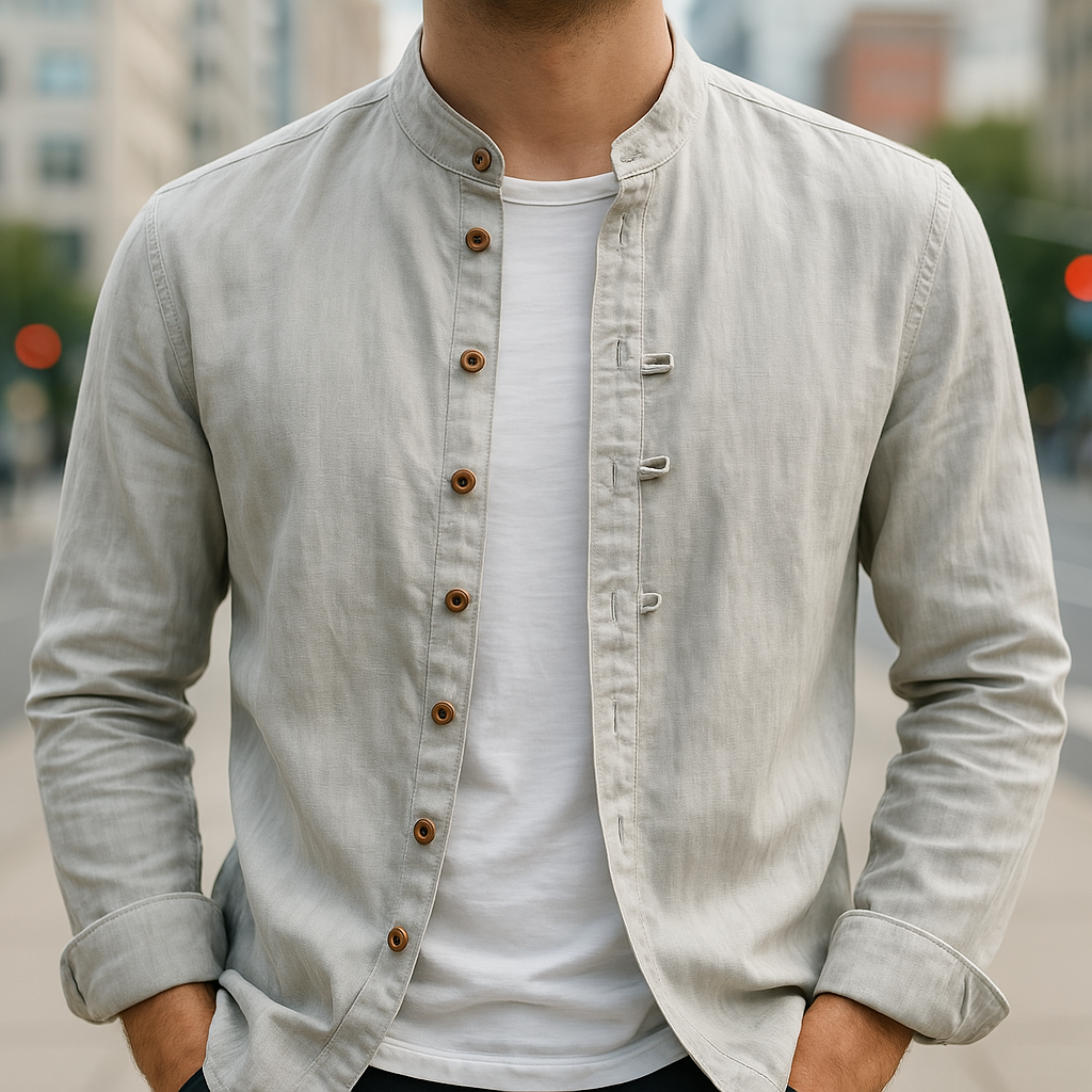| CHEMISE EN LIN ET COTON POUR HOMME