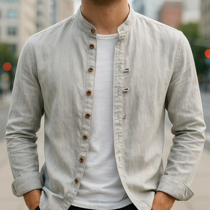 | CHEMISE EN LIN ET COTON POUR HOMME