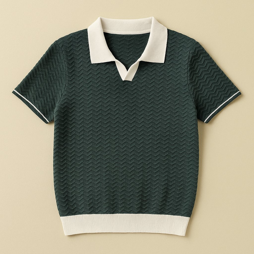| POLO SHIRT EN TISSU RICCIO DE