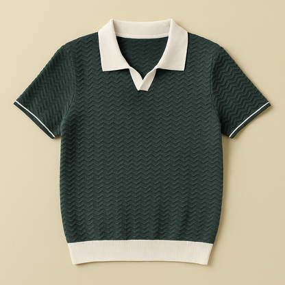 | POLO SHIRT EN TISSU RICCIO DE