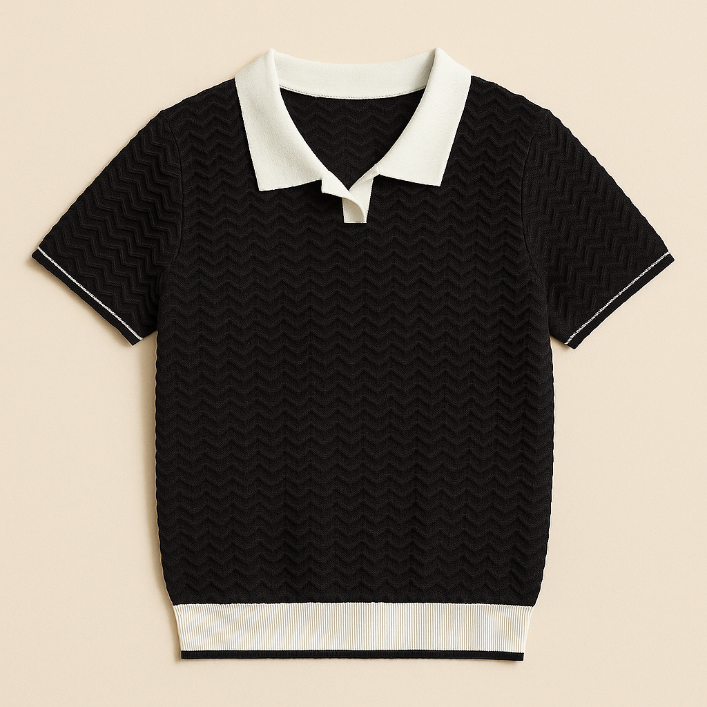 | POLO SHIRT EN TISSU RICCIO DE