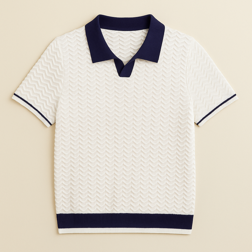 | POLO SHIRT EN TISSU RICCIO DE