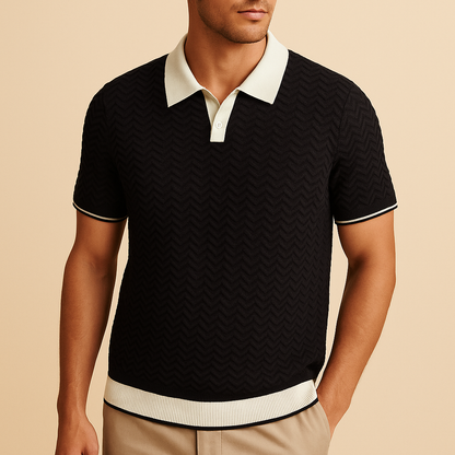 | POLO SHIRT EN TISSU RICCIO DE