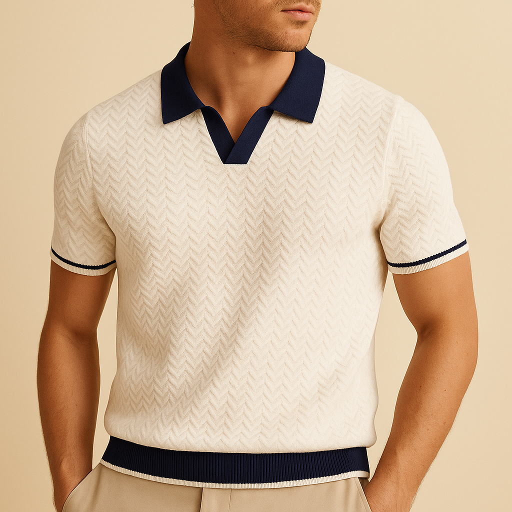 | POLO SHIRT EN TISSU RICCIO DE