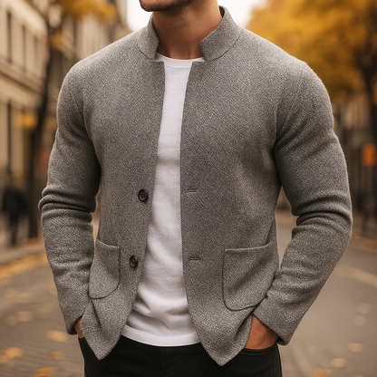 | CARDIGAN EN LAINE TRICOTÉE POUR HOMME