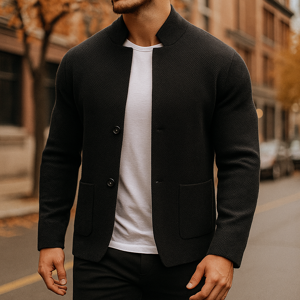 | CARDIGAN EN LAINE TRICOTÉE POUR HOMME