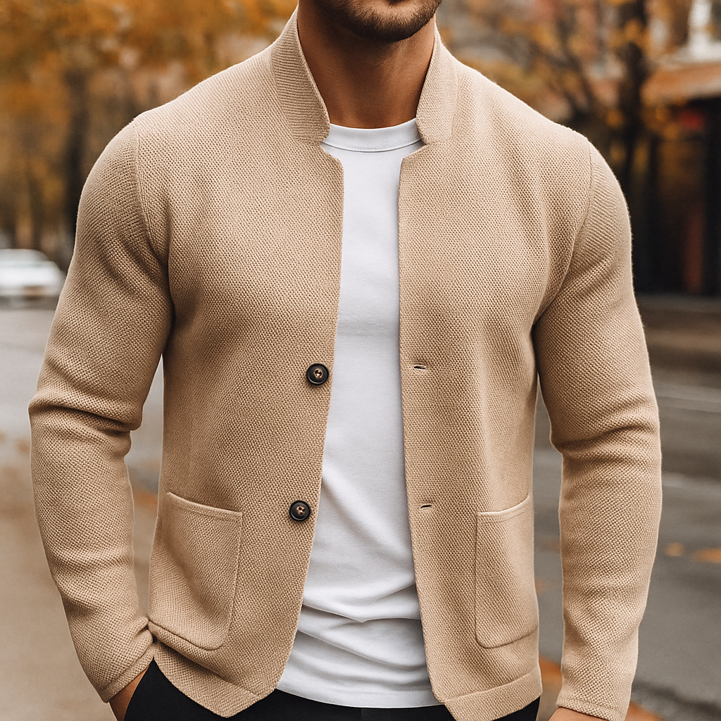 | CARDIGAN EN LAINE TRICOTÉE POUR HOMME