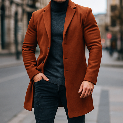 | TRENCH EN LAINE POUR HOMMES