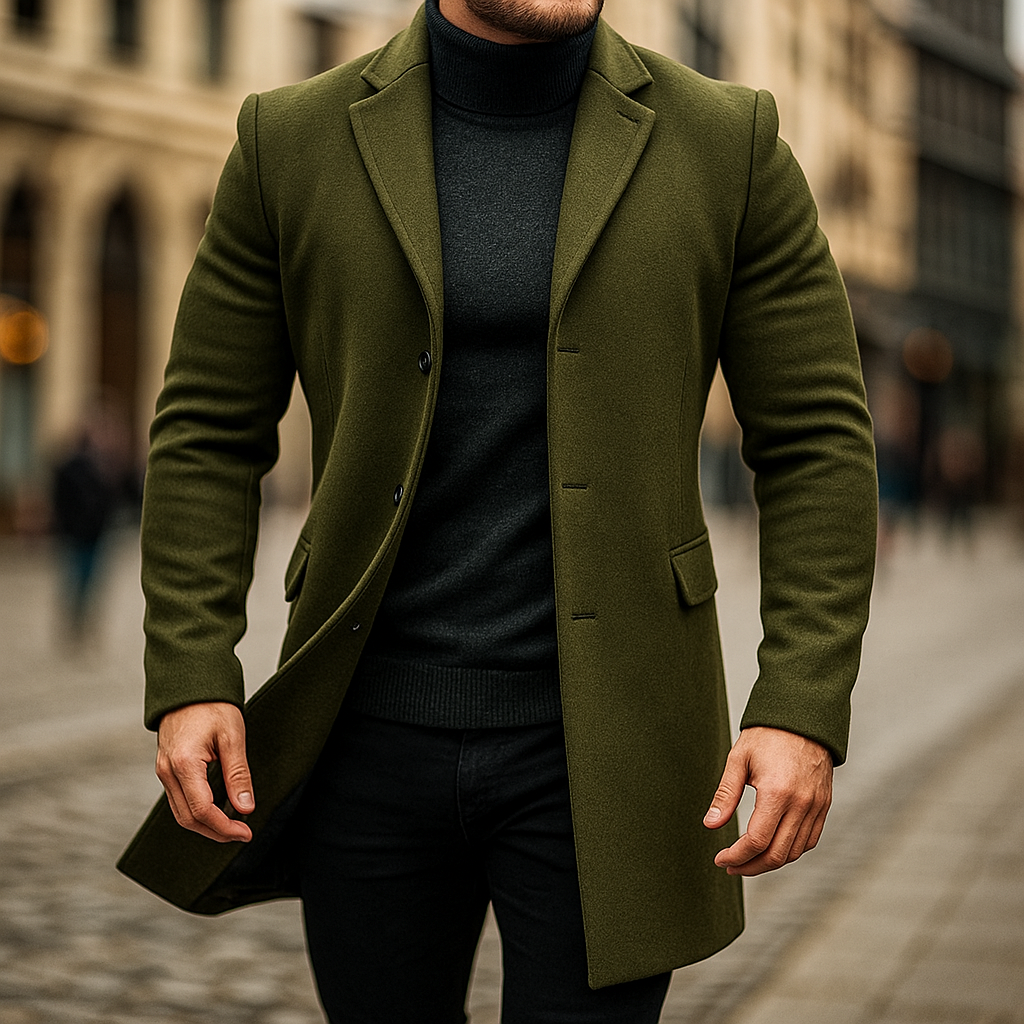 | TRENCH EN LAINE POUR HOMMES