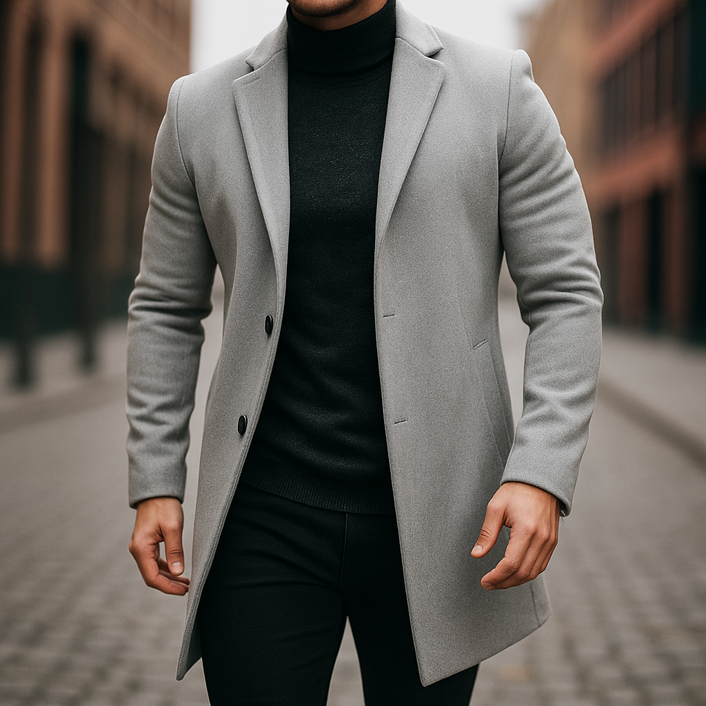 | TRENCH EN LAINE POUR HOMMES