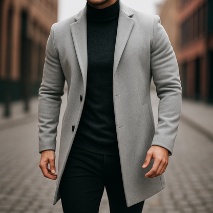 | TRENCH EN LAINE POUR HOMMES
