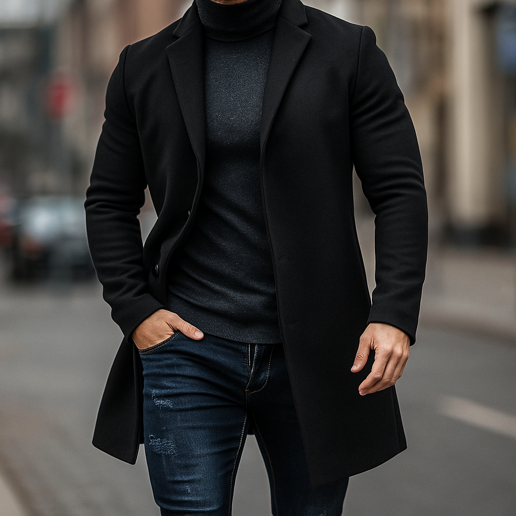 | TRENCH EN LAINE POUR HOMMES
