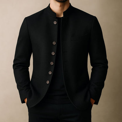 | VESTE EN LAINE AVEC COL DROIT