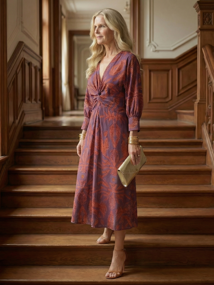 | Robe Midi Wrap Naturelle Lune