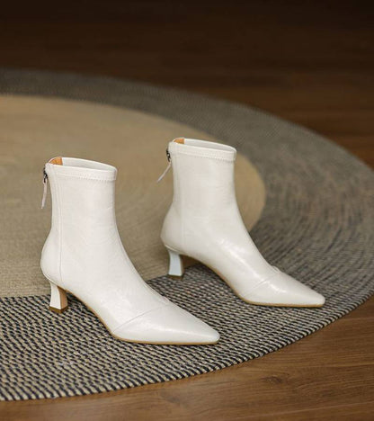 | Bottines en cuero a talon elegante