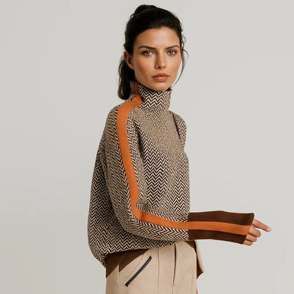 Clemence | Jersey Elegante de Cuello Estructurado