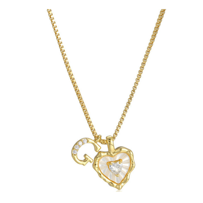 Collar Zorélisse™ de Corazón con Inicial – Personalizado y Elegante
