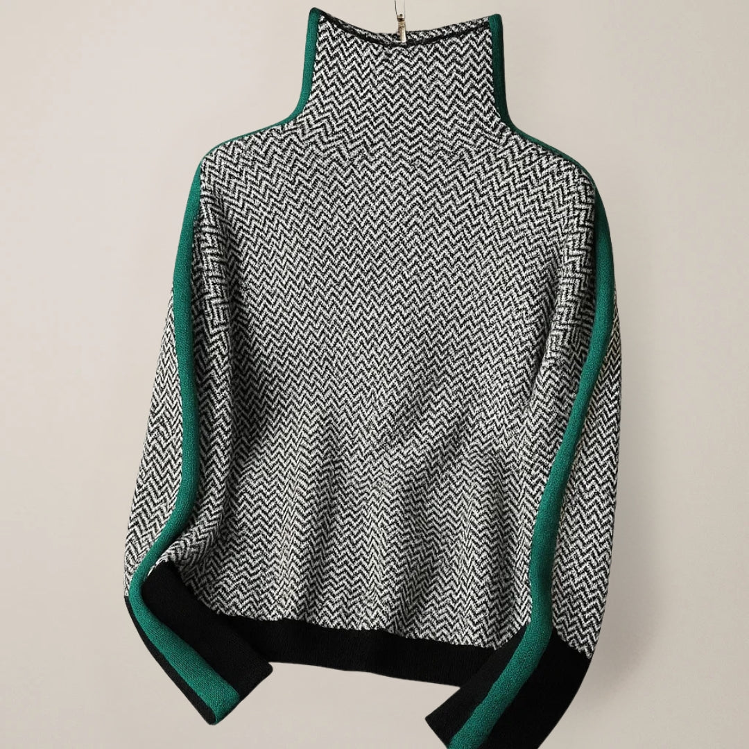 Clemence | Jersey Elegante de Cuello Estructurado