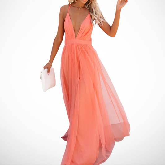 | Robe Maxi Lumière Corail