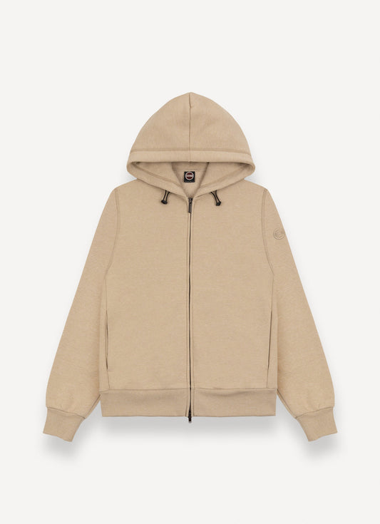 Jacopo - Sudadera Hombre Cremallera Capucha Beige Moca