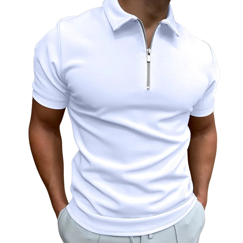 | POLO MODERNE AVEC ZIP MI-HAUT